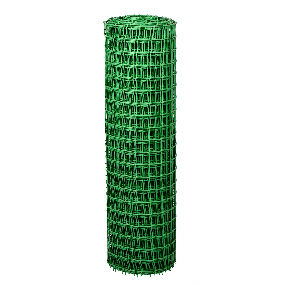 Решетка заборная в рулоне, 1 х 20 м, ячейка 50 х 50 мм, пластиковая, зеленая, Россия