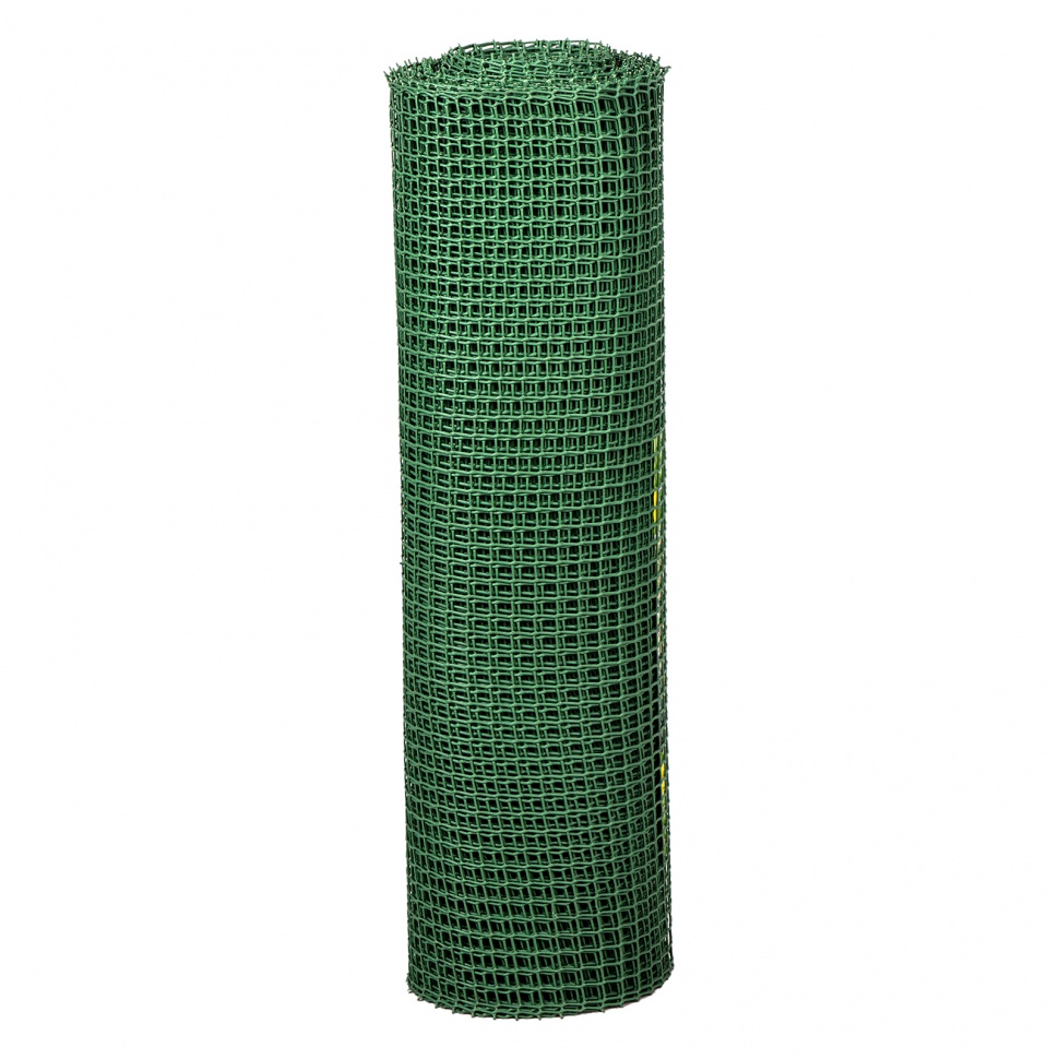 Решетка заборная в рулоне, облегченная, 0.8 х 20 м, ячейка 17 х 14 мм, пластиковая, зеленая, Россия