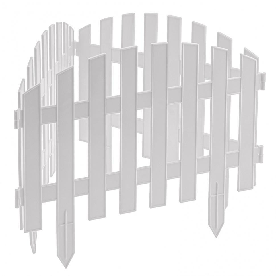 Забор декоративный "Винтаж", 28 х 300 см, белый, Россия, Palisad