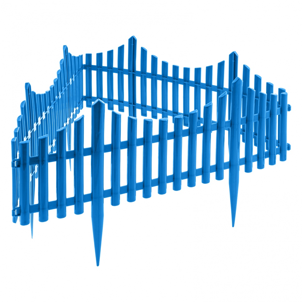 Забор декоративный "Гибкий", 24 х 300 см, голубой, Россия, Palisad