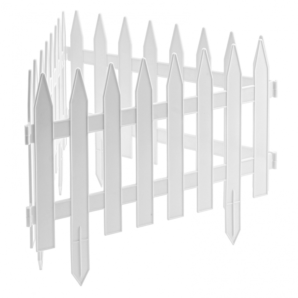 Забор декоративный "Рейка", 28 х 300 см, белый, Россия, Palisad