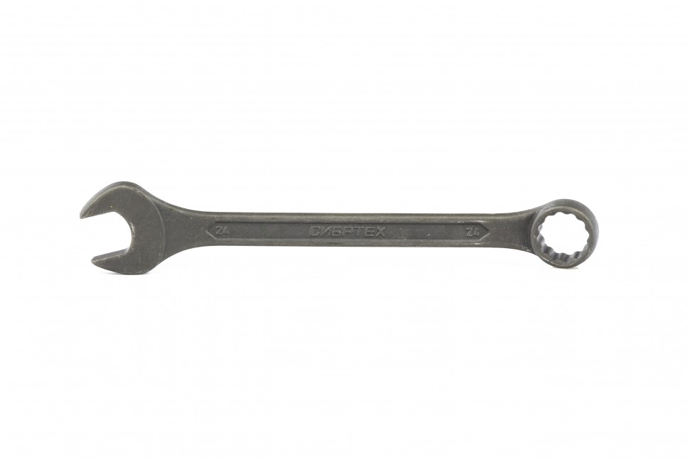 Ключ комбинированный, 24 мм, CrV, фосфатированный, ГОСТ 16983 Сибртех